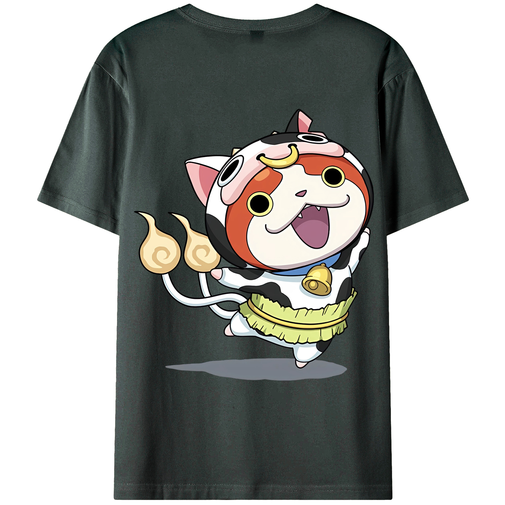（画像用） 妖怪ウォッチ Yo-kai Watch 綿100％ メンズ半袖Tシャツ（バックプリント） 通気性